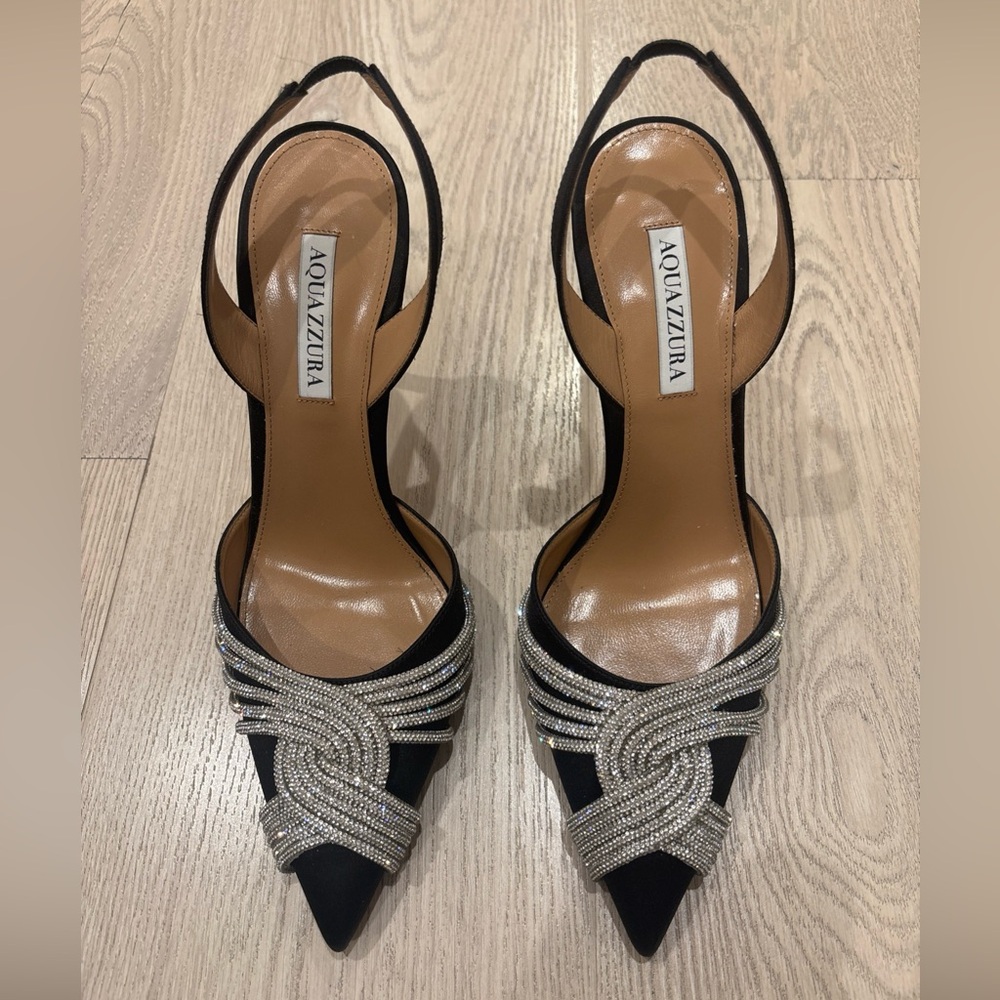 Aquazzura Crystal Embellished 115mm Heeled Pump
